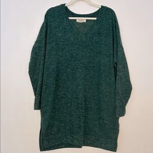 LoMi Dark Green Oversized Knit Pullover